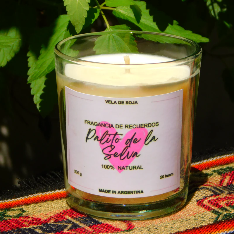 Vela cera de soja - Vaso Imperial - Palito de la Selva