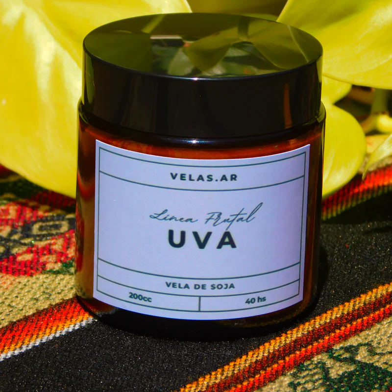 Vela cera de soja Uva
