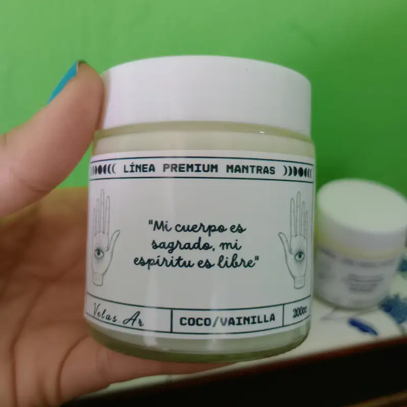 Vela cera de soja Coco & Vainilla (Mi cuerpo es sagrado)