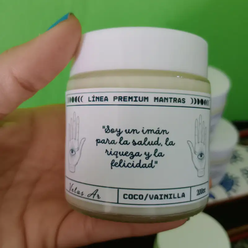 Vela cera de soja Coco & Vainilla (Soy un imán para la salud)